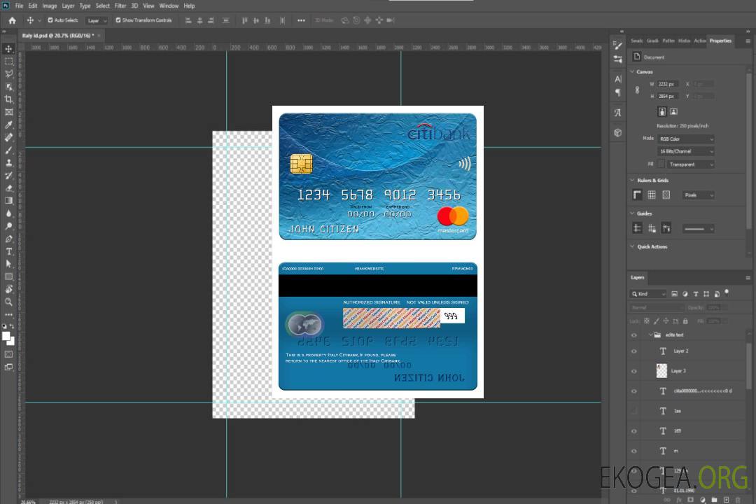 Carte Mastercard Italie Citibank template